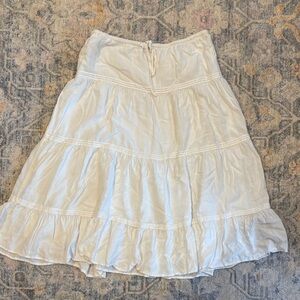 Pacsun White Tiered Midi Skirt